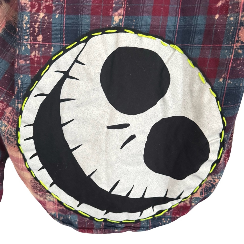 EUC Upcycled Arizona Nightmare Before Christmas Flannel Shirt